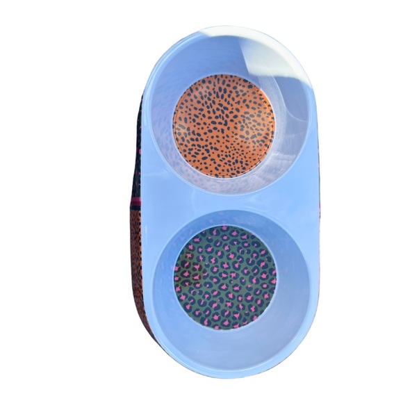 Whisker City Cat Water/Food Dish Leopard Print 24oz NIB - Picture 4 of 5